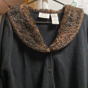 Nice spunky cardigan and dress pants